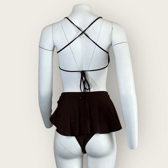 NWT | Forplay | 3-Piece Bikini Set | Brown | Medium - Picture 3 of 16